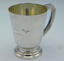 A 1945 Birmingham silver tankard by Bishtons Ltd.