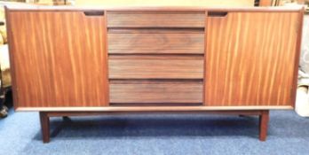 A stylish retro rosewood sideboard, 60in wide x 30