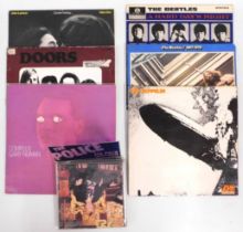 Six vinyl LP's Beatles (2), Led Zeppelin, Gary Num