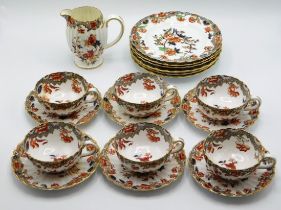 Nineteen pieces of 19thC. Spode tea ware, some fau