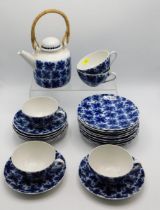 A 25 piece Swedish 'Mon Amie' porcelain tea set by Rorstrand