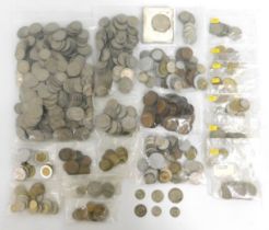 A quantity of mixed coinage including foreign & sm