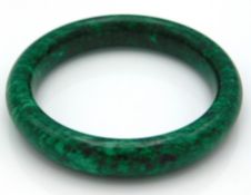 A jade bangle, internal diameter 60mm, 59.5g