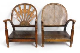 A pair of early 20thC. low level seats