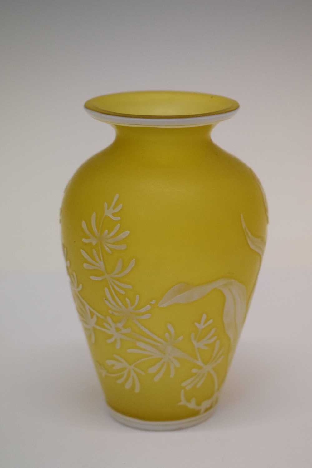 Galle style cameo glass vase with floral decoration - Image 2 of 6