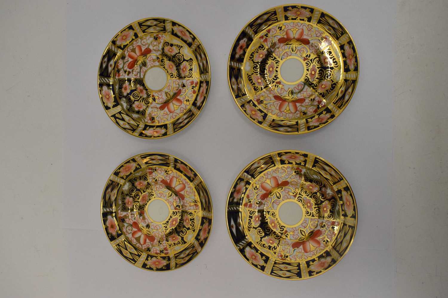 Royal Crown Derby Imari pattern dish, four coffee cans and four saucers - Image 11 of 12