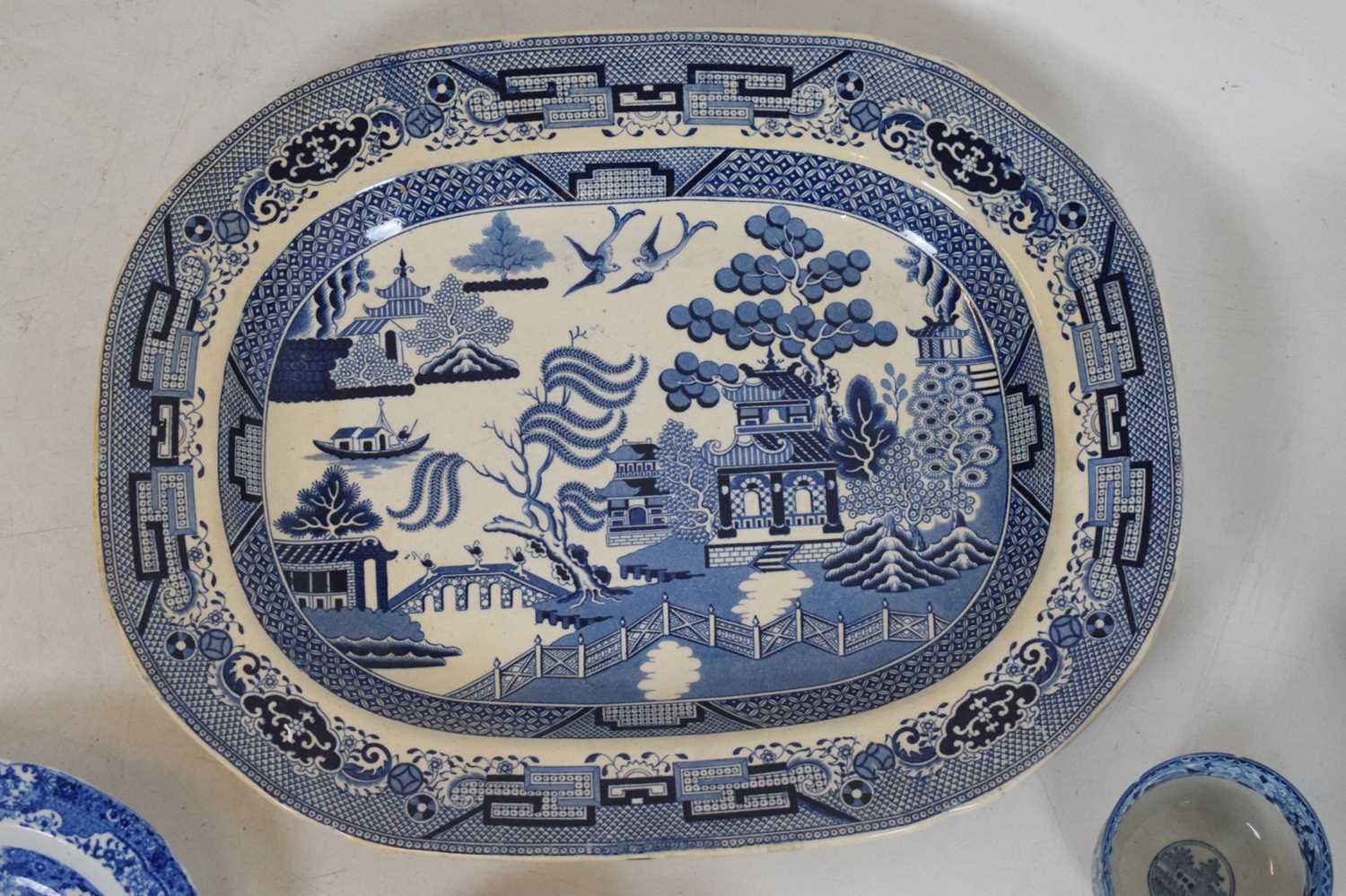 Two blue and white meat plates, Ivanhoe tureen with cover - Image 3 of 15