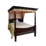 Mahogany four-poster bed