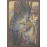 Pre-Raphaelite watercolour after Herbert James Draper - The Lament for Icarus