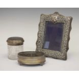 George V silver and tortoiseshell trinket box,