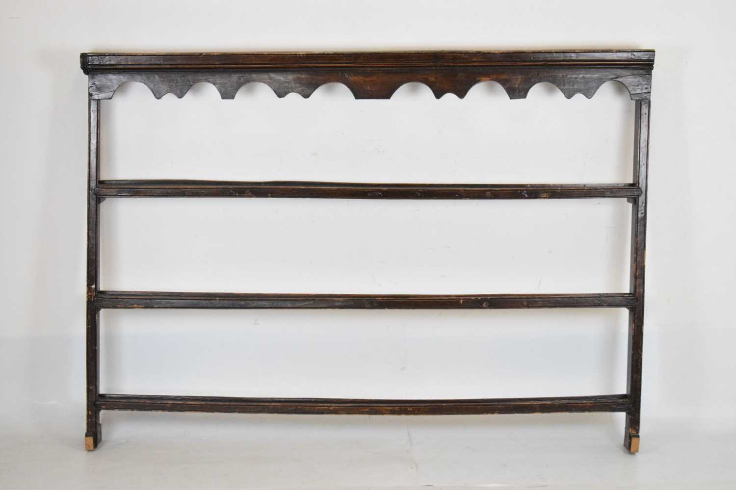 18th Century pine plate rack