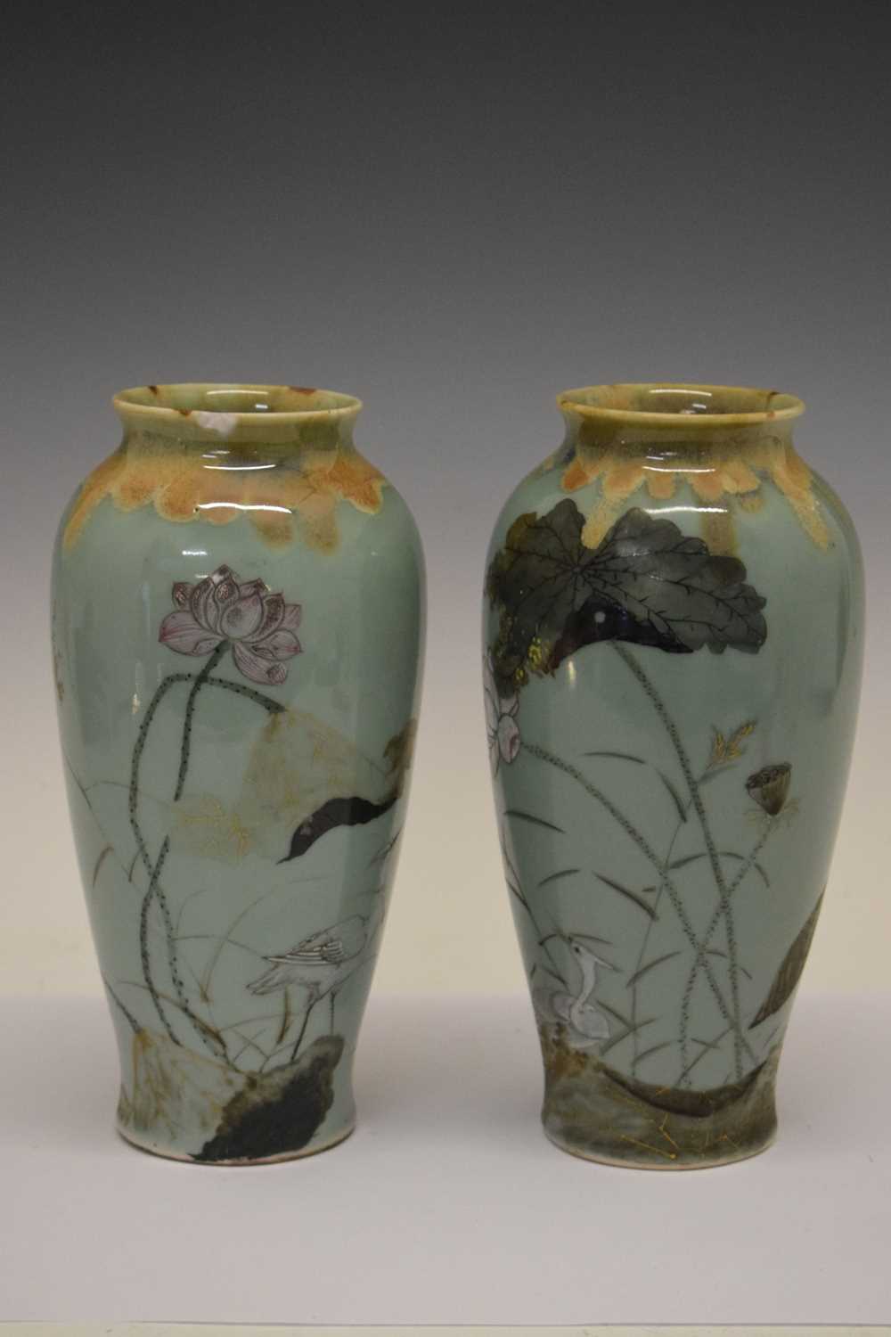 Pair of Chinese pottery vases with dragon decoration, - Image 4 of 18