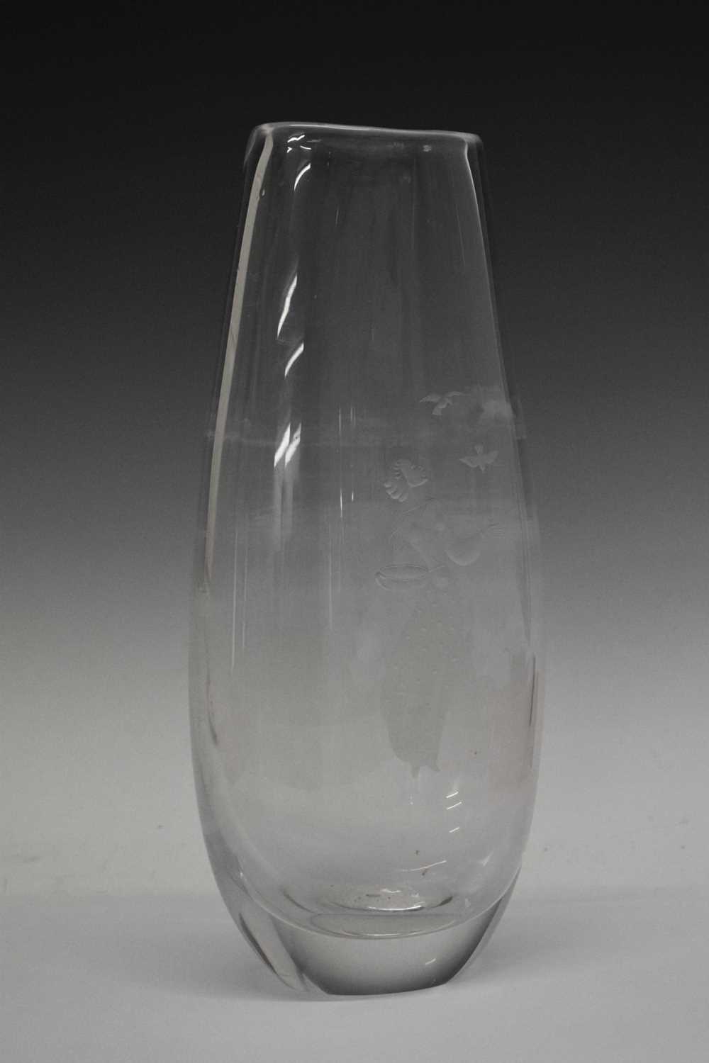 Mid 20th Century glass vase by Kosta, Sweden,