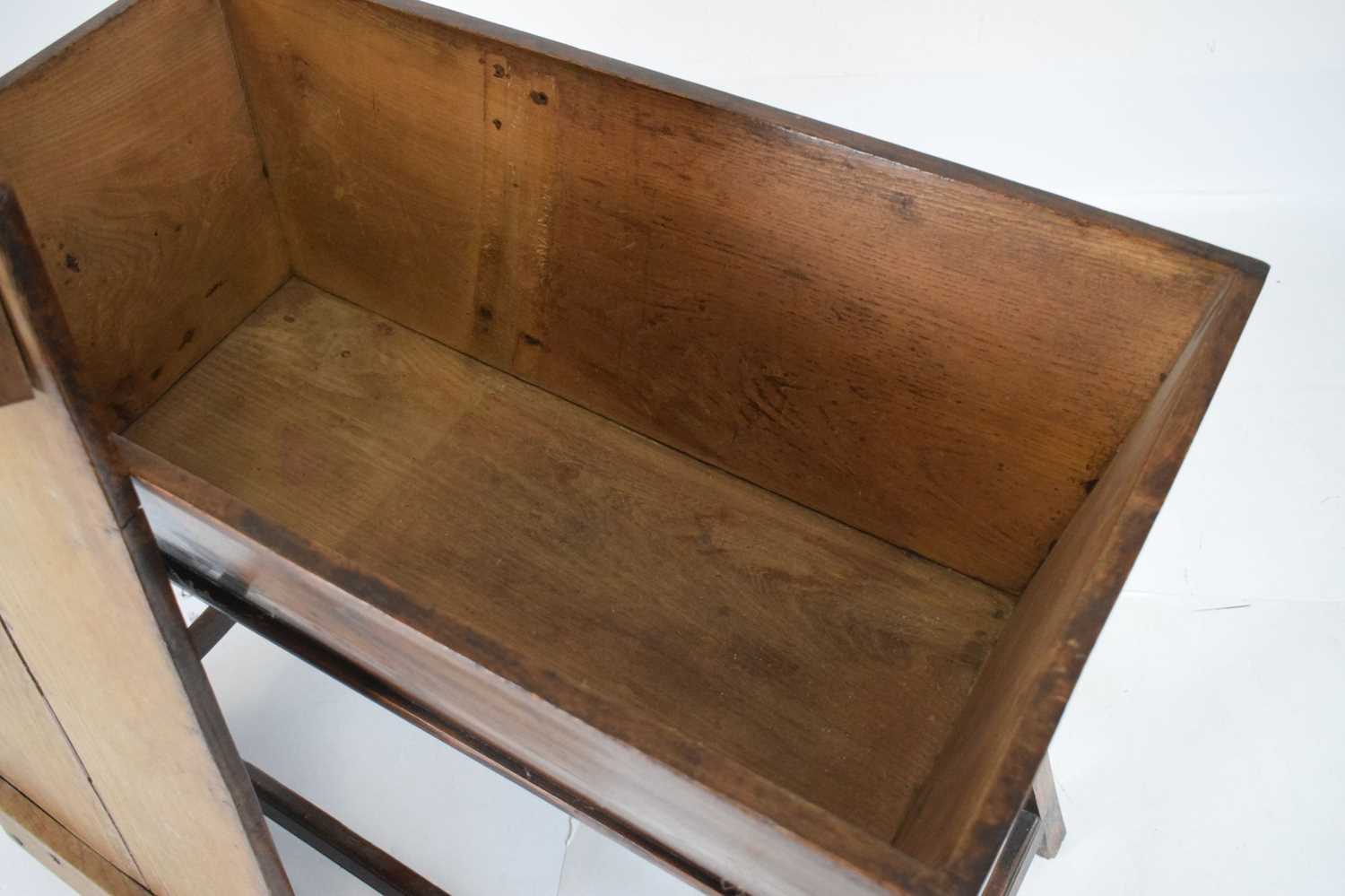 19th Century elm dough bin and stand - Image 5 of 10