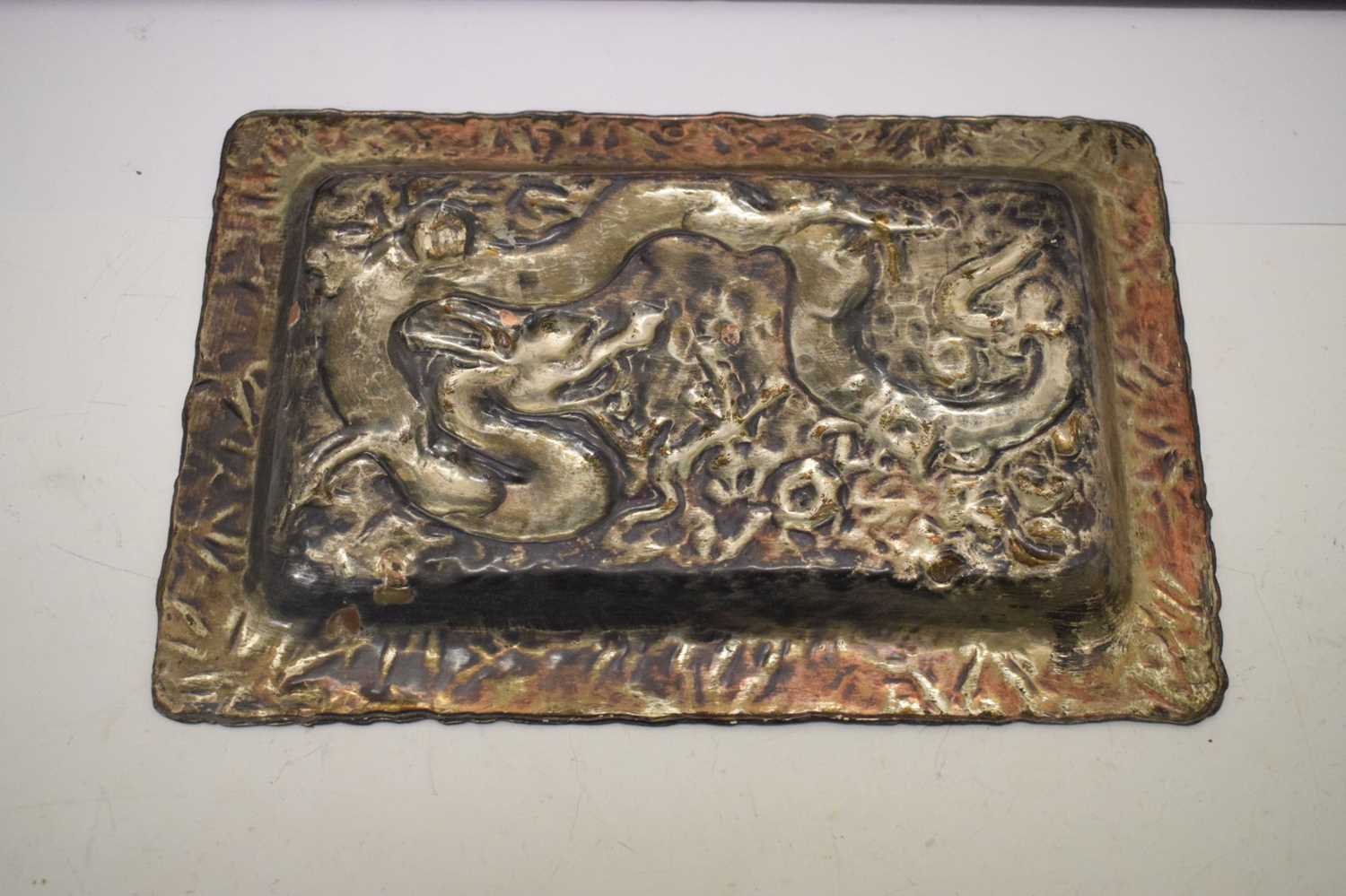 Japanese silver-plated panel, etc. - Image 5 of 6