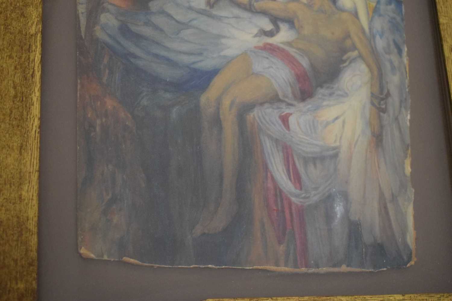 Pre-Raphaelite watercolour after Herbert James Draper - The Lament for Icarus - Image 6 of 9