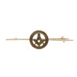 Masonic bar brooch