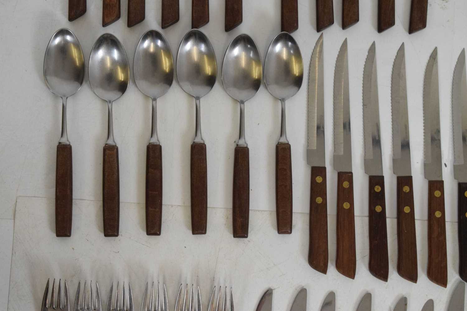 Quantity of late 20th Century teak handled cutlery - Image 7 of 14