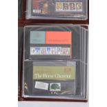 Collection of GB postage stamp presentation packs in ten Royal Mail albums