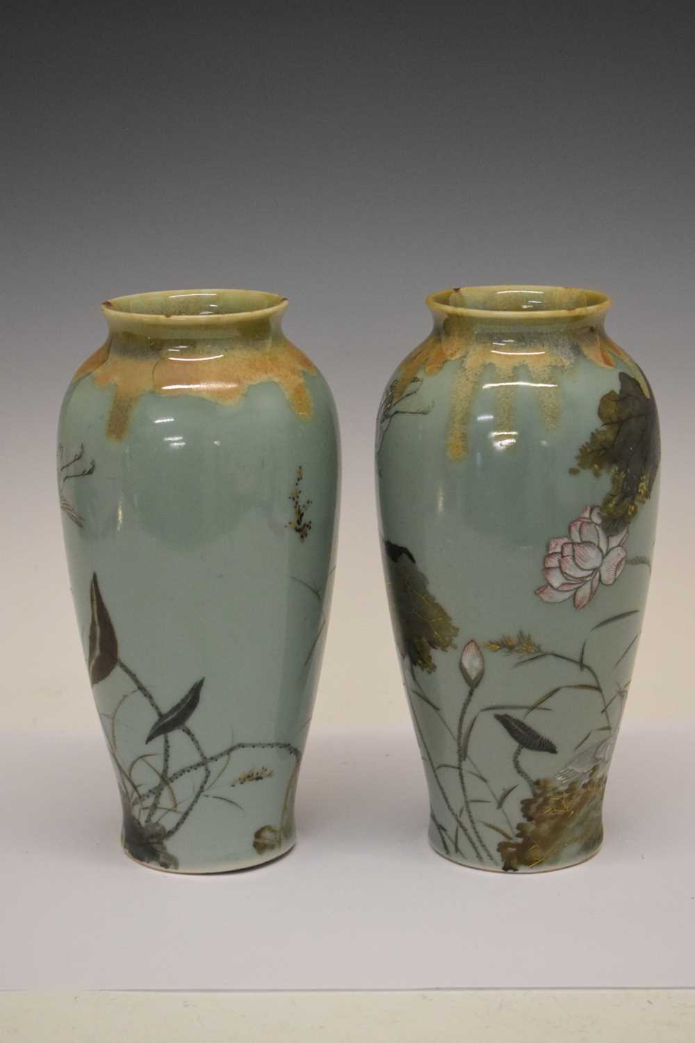 Pair of Chinese pottery vases with dragon decoration, - Image 5 of 18