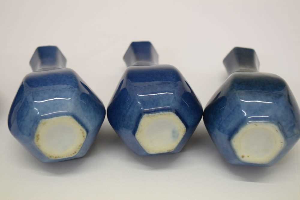 Set four powder-blue ground vases - Image 9 of 10