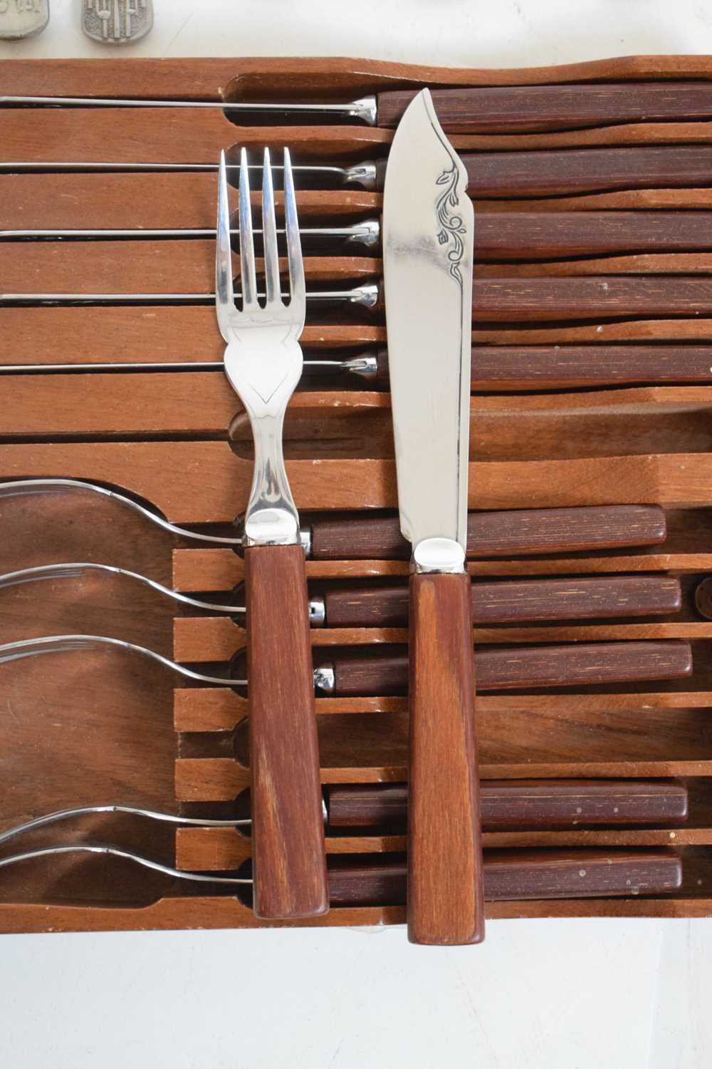Quantity of late 20th Century teak handled cutlery - Image 14 of 14