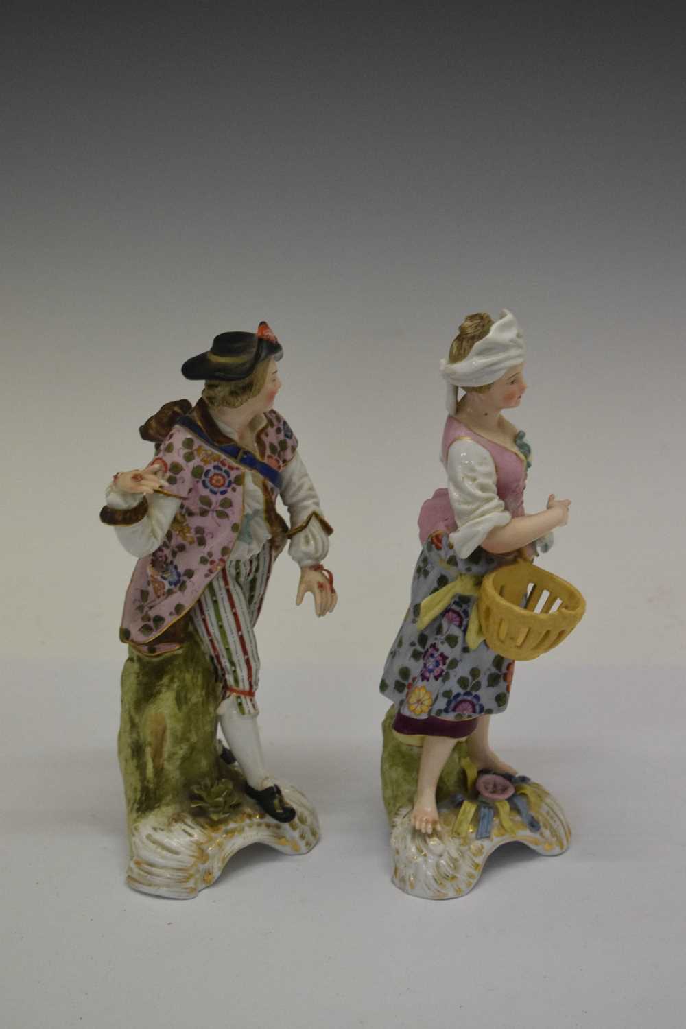 Pair of early 20th Century Dresden porcelain figures - Image 2 of 12