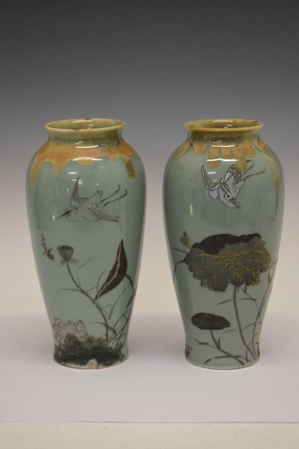 Pair of Chinese pottery vases with dragon decoration, - Image 2 of 18