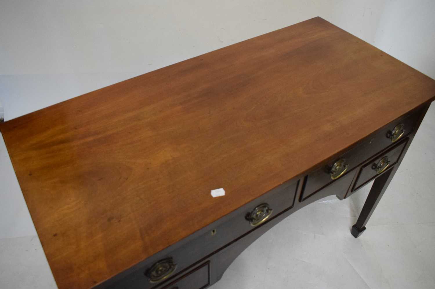 Edwardian mahogany kneehole writing desk - Image 2 of 6