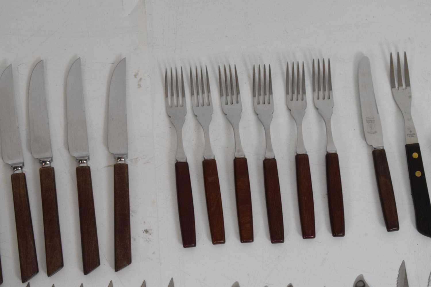 Quantity of late 20th Century teak handled cutlery - Image 3 of 14