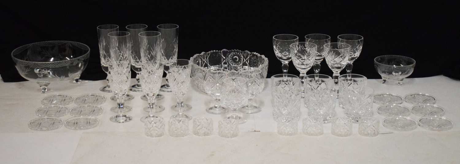 Quantity of Royal Brierley crystal glasses