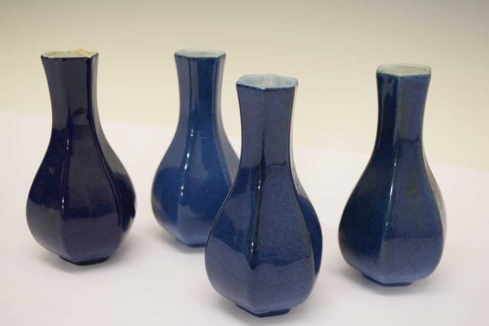 Set four powder-blue ground vases - Image 4 of 10