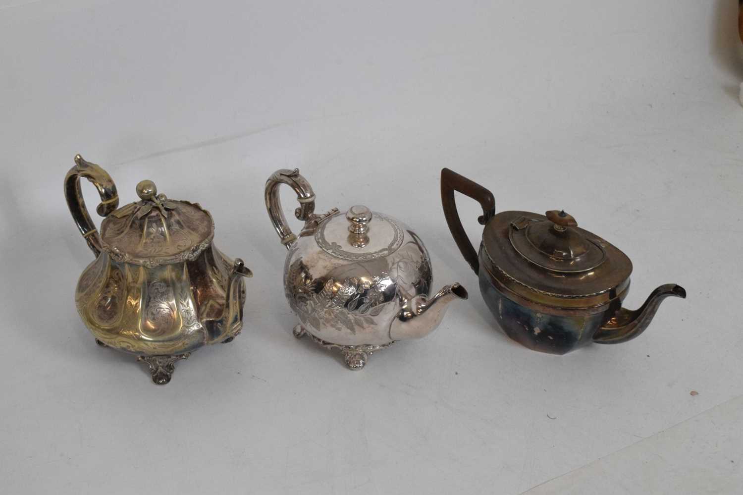 Silver plated four piece tea set and a quantity of silver plated wares - Image 5 of 11