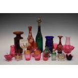 Collection of 19th and 20th Century coloured glass