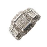 18ct white gold diamond dress ring