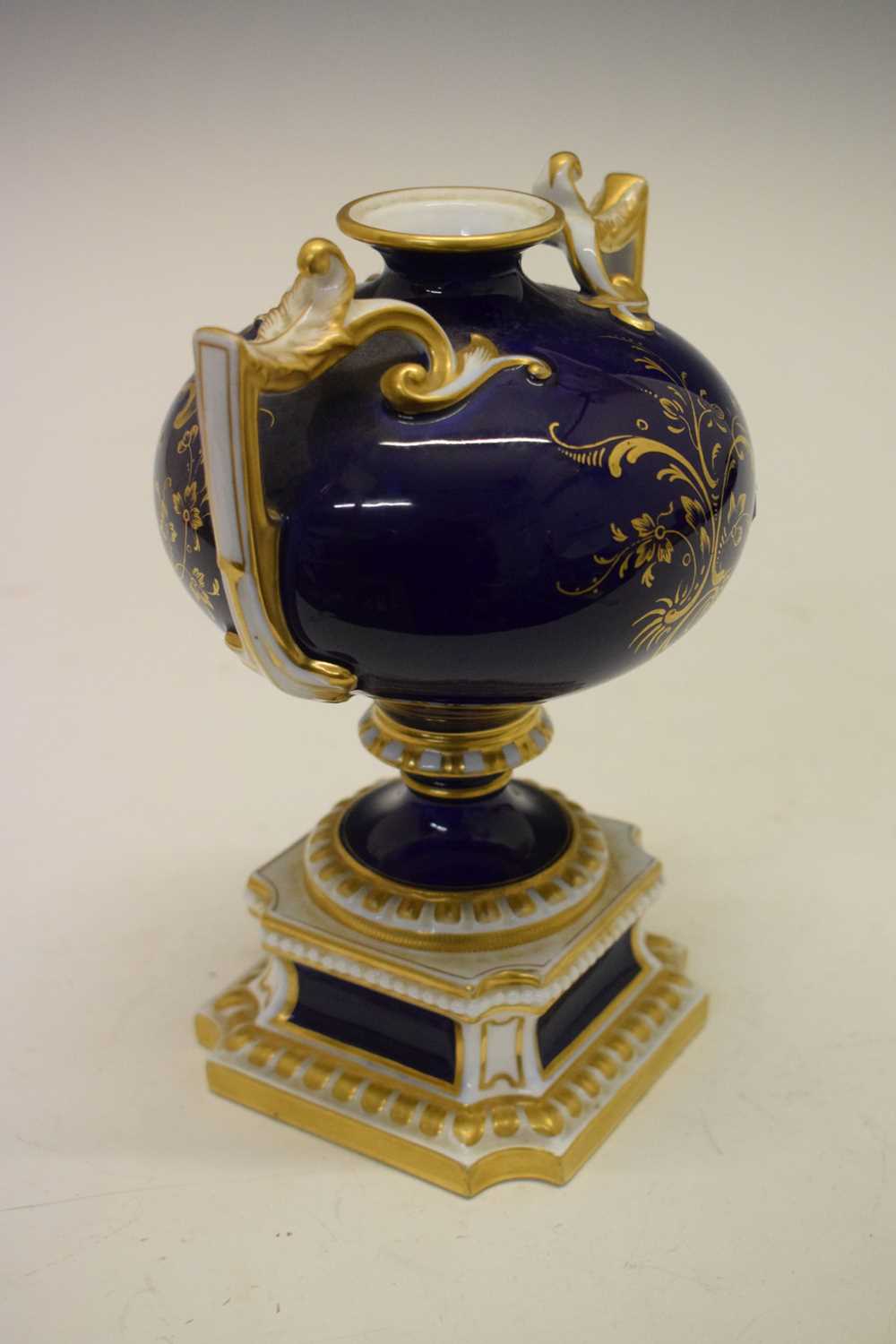 Royal Worcester twin-handled pedestal vase - Image 4 of 8