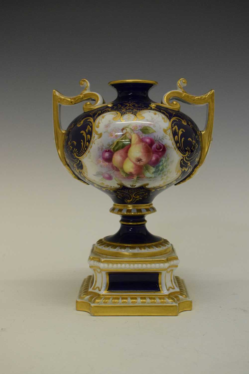 Royal Worcester twin-handled pedestal vase - Image 8 of 8