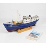 Model ship - Nordkap 476, plus ship building magazines