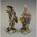Pair of early 20th Century Dresden porcelain figures