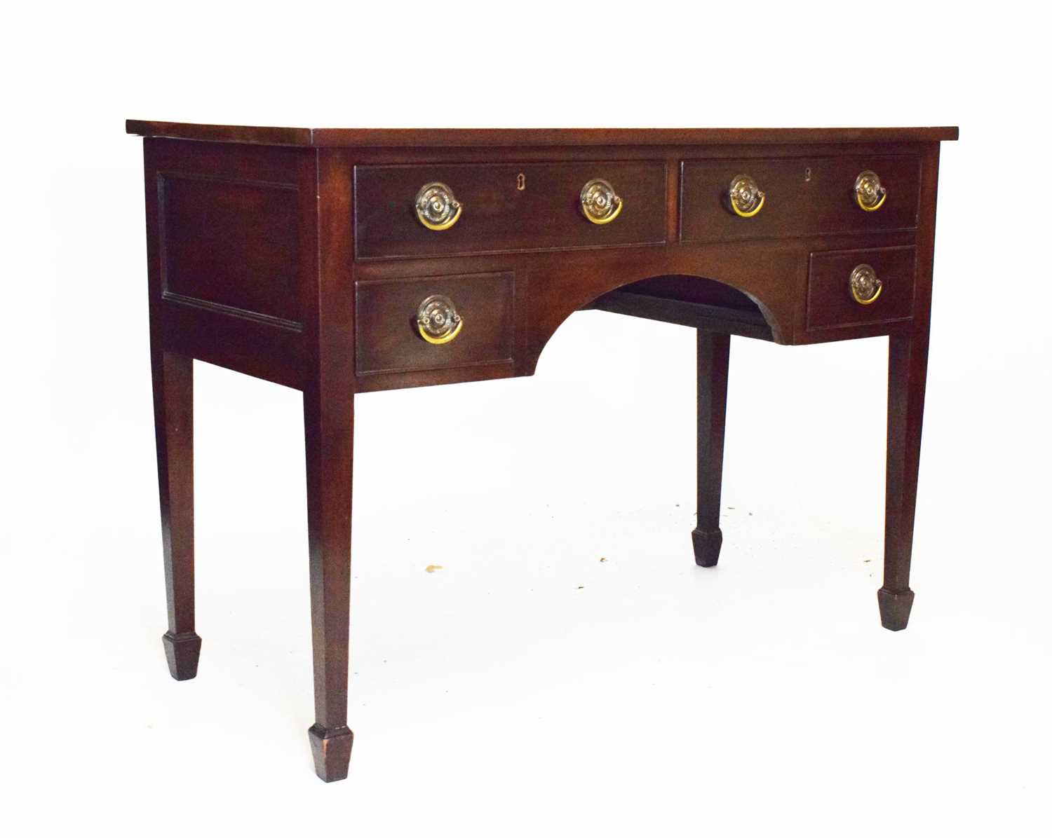 Edwardian mahogany kneehole writing desk