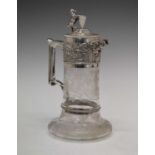 Victorian silver-plated claret jug