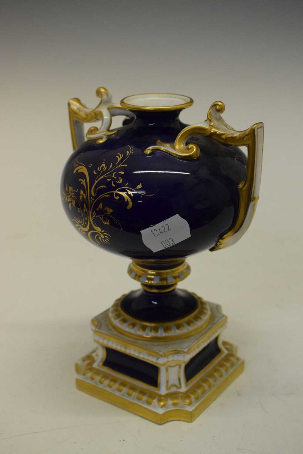 Royal Worcester twin-handled pedestal vase - Image 3 of 8