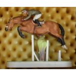 Limited edition Royal Worcester Equestrian Statuette of Merano and Cap. Raimondo d'Inzeo