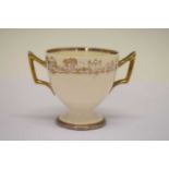 Alfred Powell (Wedgwood), small creamware twin-handled footed cup