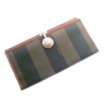 Fendi - Leather and canvas wallet