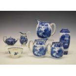 Seven pieces of blue and white wares