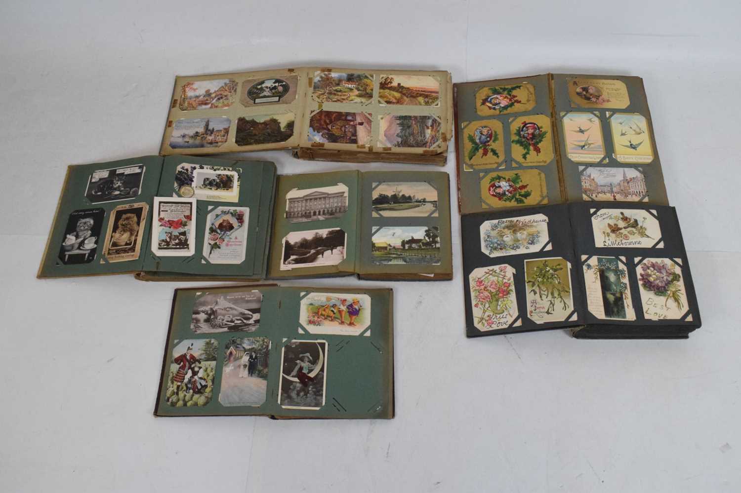 Quantity of early 20th Century postcard albums,