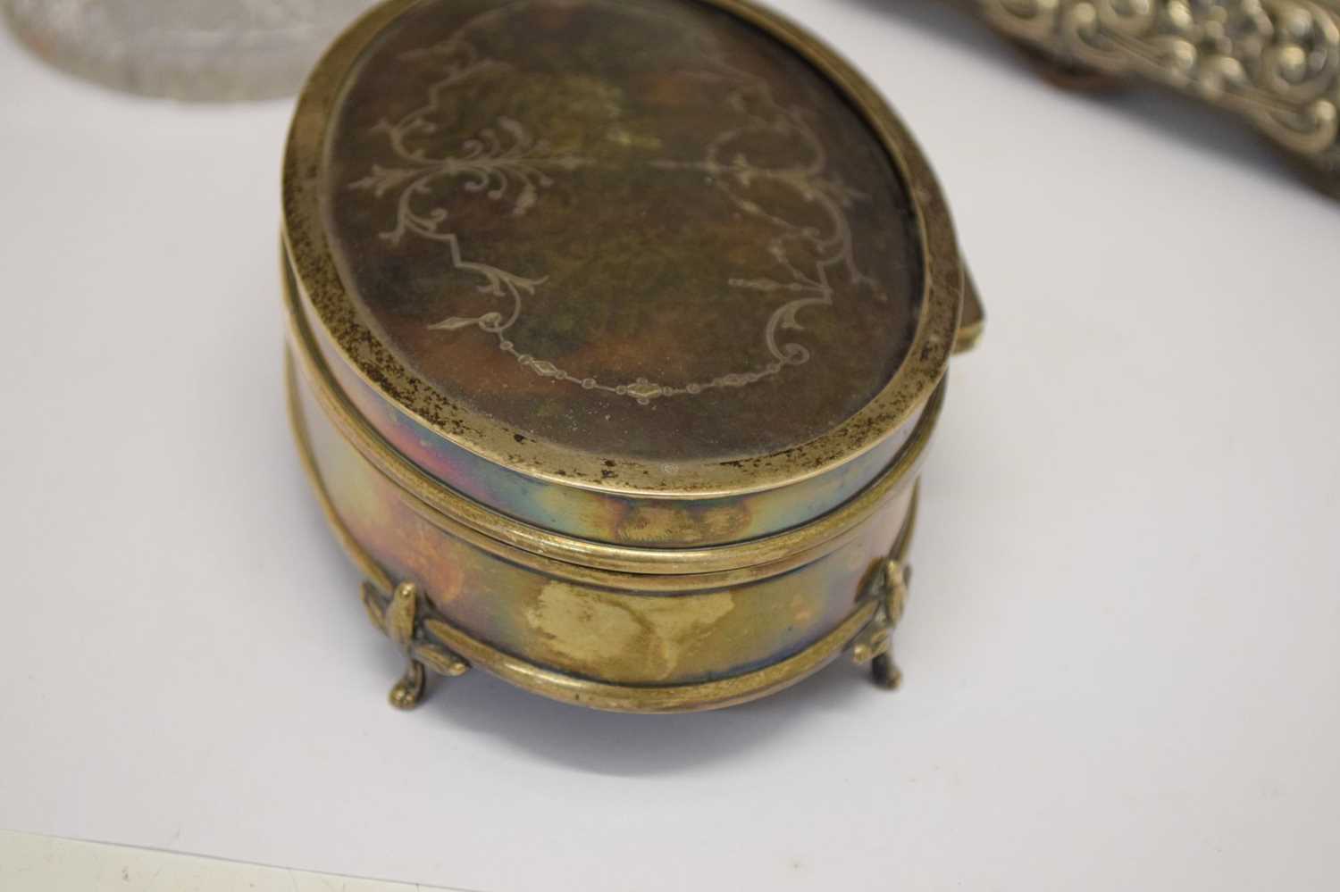 George V silver and tortoiseshell trinket box, - Image 3 of 9