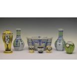 Group of French Art Deco-style ceramics
