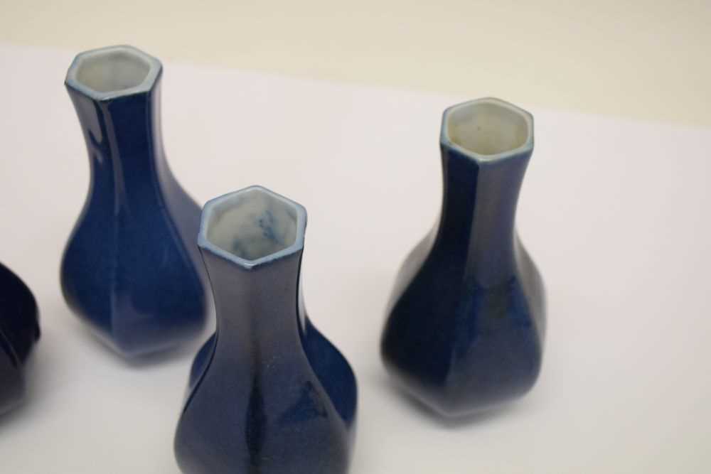 Set four powder-blue ground vases - Image 3 of 10